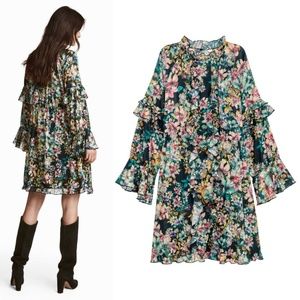 Gorgeous floral print ruffle dress